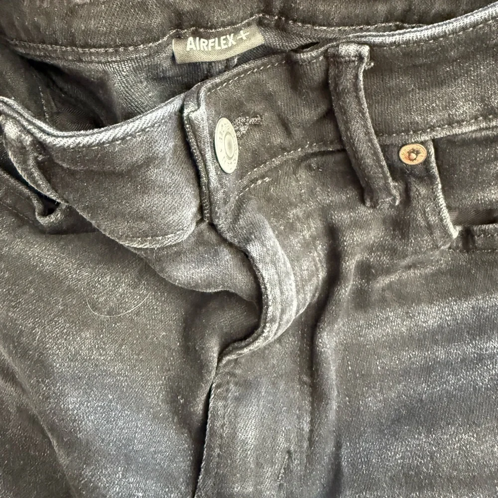 American Eagle Outfitters Men's Black Distressed Shorts